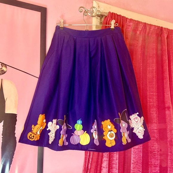 Unique Vintage Dresses & Skirts - Unique Vintage Halloween CareBear Skirt Purple Mid-Length Women’s Medium